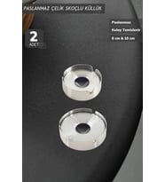 2’li Set Skoçlu Küllük Paslanmaz Çelik Kül Tablası Sigara Küllüğü 8+10 cm