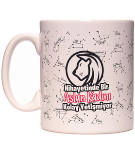 Nihayetinde Bir Aslan Burcu Kadını Kolay Yetişmiyor Burç Tasarım Kupa Bardak