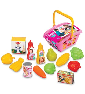 Barbie Küçük Market Sepeti - Mutfak Setleri - Meyve Seti - Sebze Seti