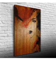 Kahve Tonlarda Kadın Portresi Kanvas Tablo 50 x 70