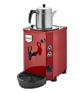 Remta DE14 Mini Jumbo 9 Litre Tek Demlikli Çay Kazanı Çay Otomatı Makinesi - Kırmızı