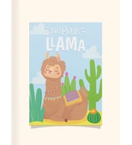 No Problama Lama Tasarımlı 24*33 cm 350 gr. Kuşe Kağıt Poster PYTKPSTR027