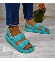 Calx 1260 Su Yeşili Hafif Rahat Kadın Terlik & Sandalet