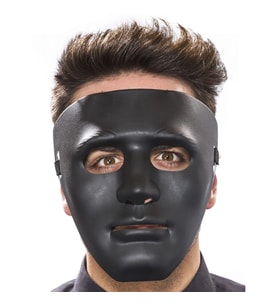 Mey İthalat® Siyah Renk Hip Hop Anonim Jabbawockeez Dans Maskesi 18x19 cm