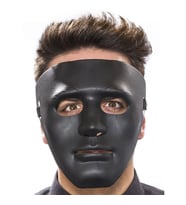 Mey İthalat® Siyah Renk Hip Hop Anonim Jabbawockeez Dans Maskesi 18x19 cm