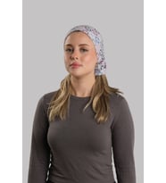 Gri Pratik Hazır Geçmeli Tesettür Bone Sandy Kumaş Geometrik 2117_15