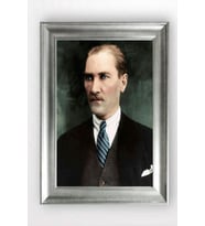 Gümüş Çerçeveli Atatürk Tablo cv1372