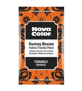 Nova Color Toz Kumaş Boyası Turuncu - 4 adet ve 1 adet sabitleyici