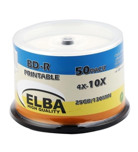 Elba Blu-Ray BD-R 10X 25GB 50Lİ Cake Box Prıntable