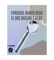 Paslanmaz Çelik Çok Fonksiyonlu El Duş Başlığı 3 Modlu