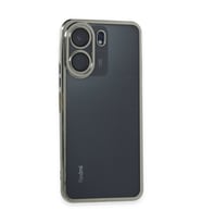 Xiaomi Redmi 13c Kılıf Kamera Korumalı Lensli Silikon - Gümüş