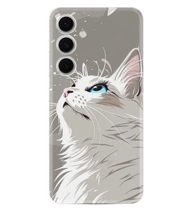 Samsung Galaxy A26 Kılıf Boutique Baskılı Resimli Beyaz Kedi Pcode -061