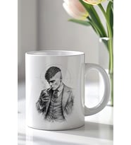Peaky Blinders Tasarımlı 330ml Baskılı Beyaz Seramik Kupa Bardak
