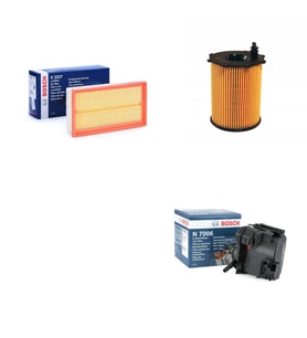 Bosch Filtre Bakım Seti Peugeot 407 1.6 HDI Dizel 2005-2007 Hava + Yağ f. + Yakıt Filtre Bosch
