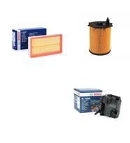 Bosch Filtre Bakım Seti Peugeot 407 1.6 HDI Dizel 2005-2007 Hava + Yağ f. + Yakıt Filtre Bosch