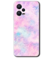 Redmi Note 12 5G Kılıf HD Desen Baskılı Kılıf - Pembe-Duman