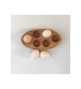 Yumurtalık Organizer Doğal Ahşap 6lı Yumurtalık Sunumluk