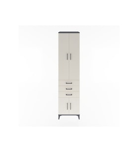 Hyperion Dolap 4 Raflı 3 Çekmeceli 4 Kapaklı 60x44x243 Antrasit-Aytaşı