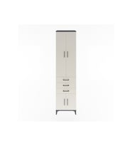 Hyperion Dolap 4 Raflı 3 Çekmeceli 4 Kapaklı 60x44x243 Antrasit-Aytaşı
