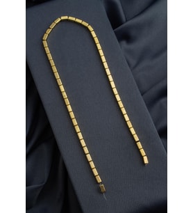 Hematit Doğal Taş Parlak Altın Sarı Dikdörtgen Kesim 4x8mm Dizi