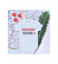 Unisex Bebek Baskılı Babasının Kuzusu%100 Pamuklu Çıtçıtlı Body Zıbın