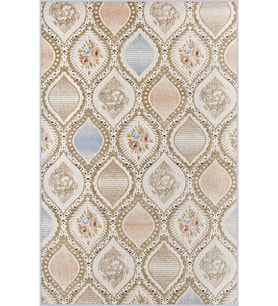 Eliana Home Baskılı, Yıkanabilir Kaymaz Taban Salon Halısı LNA1675 100x150 cm (Bej)
