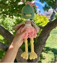 Tığ İşi Ördek Peluş: El Yapımı Pamuklu Amigurumi - Uyku Arkadaşı
