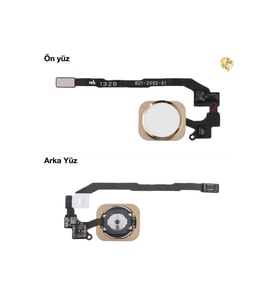 iPhone 5S Home Tuşu - Gold / Altın Sarısı Orta Tuş Butonu Parmak izi butonu açma-kapama butonu açma-kapama tuşu yan güç tuşu power tuşu home tuşu touch id parmak izi sensörü