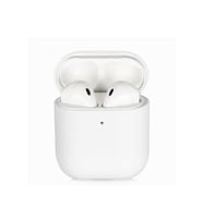Apple Airpods Uyumlu Kılıf Zore Silk Silikon (Beyaz)