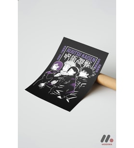 Jujutsu Kaisen Karakter Grubu Poster, Çerçevesiz Yüksek Kalite Duvar Afişi - Anime