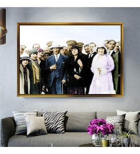 Altın Çerçeveli dekoratif tablo a129 (Gold)