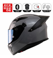 FX211X Gri Motosiklet Kaskı Spoiler Mod Güneş Vizörlü Full Face Kask