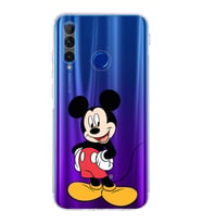 Huawei Honor 20 Lite  Kamera korumalı Kapak Mickey Mouse Tasarımlı  Şeffaf Kılıf