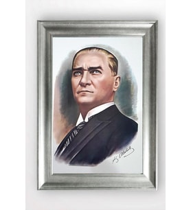 Gümüş Çerçeveli Atatürk Tablo a847