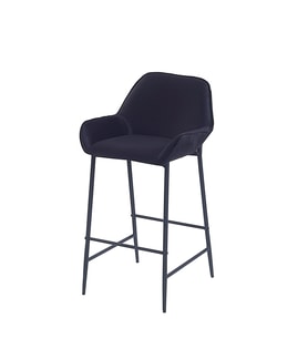 1 ADET LORİN ADA MUTFAK VE BAR SANDALYESİ - BAR TABURESİ - SİLİNEBİLİR BABYFACE KUMAŞ - METAL AYAK