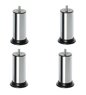 Yatak Baza Karyola Ayağı Metal Civatalı Metrik Diş 8mm (4 Adet) 12 CM (Gümüş)