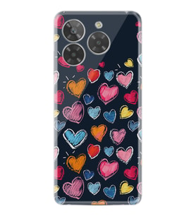 General Mobile Era 50 Kılıf Boutique Baskılı Resimli Boyama Kalpler Pcode -019