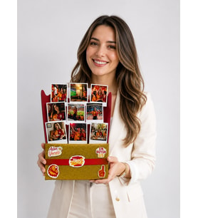 Galatasaray Taraftarına Özel Resimli Anı Buketi - 30x20 cm Kişiye Özel Fotoğraflı GS Taraftar Hediyesi