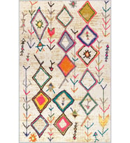 Eliana Home Baskılı, Yıkanabilir Kaymaz Taban Salon Halısı LNA0146-SD1183 100x150 cm (Bej)