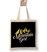 Cute Mountain Girl Hiking Hiker Adventure Nature Bez Çanta Uzun Saplı