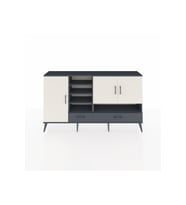 Arges Konsol 8 Raflı 2 Çekmeceli 3 Kapaklı 176x30x99 Antrasit-Aytaşı/Antrasit