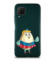 Huawei P40 Lite Soft Premier Kapak Bayan Puff Tasarımlı Silikon Kılıf - Yeşil (Şeffaf)