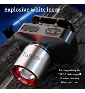 WH-2102 Şarjlı Kafa Feneri - 10W, 1200 Lümen, Zoom Fonksiyonlu, C Tipi Şarjlı