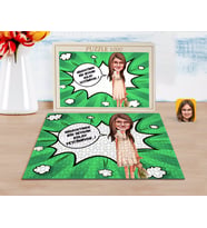 BK Gift Kişiye Özel Kız Çocuk Kolay Yetişmiyor Karikatürlü 1000 Parça Profesyonel Puzzle-1