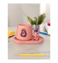Pembe unicorn not - fotoğraf tutuculu hediyelik set