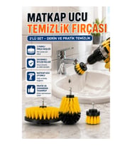 Profesyonel 3’lü Matkap Ucu Temizlik Fırçası Seti Naylon Kıllı