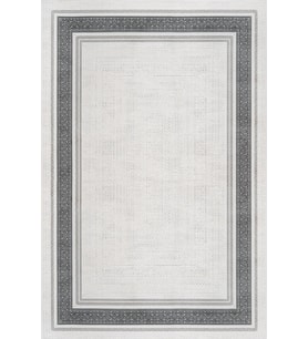 Gri Halı Geometrik Stil Dijital Baskı Kaymaz Tabanlı Şık Salon Halısı Koridor Modern Kod RENK-LXSVALERIA-1074