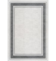 Gri Halı Geometrik Stil Dijital Baskı Kaymaz Tabanlı Şık Salon Halısı Koridor Modern Kod RENK-LXSVALERIA-1074
