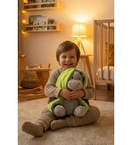 Yumuşacık Sevimli Fermuarlı Avokado Eşek Peluş Oyuncak 27 Cm