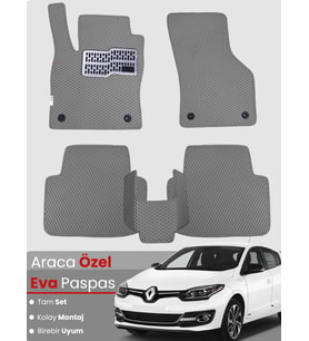 RENAULT MEGANE 3 HATCHBACK (2008-2016) Uyumlu EVA Paspas Tam Set–Oto Paspas,Araca Özel